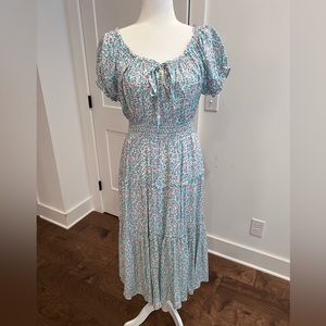 J. Crew Stretch Floral Midi Dress